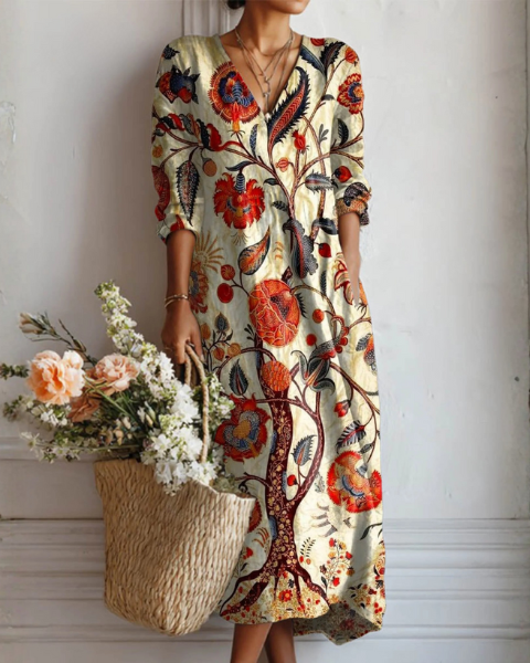 Kendra - Abito Floreale Bohemien