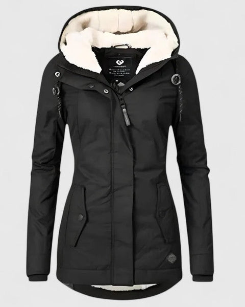 Perla™ | Parka Impermeabile con Cappuccio Foderato in Pile