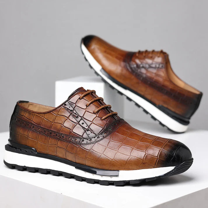 Edoardo — Oxford Sneaker in Pelle Stampata