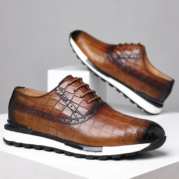 Edoardo — Oxford Sneaker in Pelle Stampata