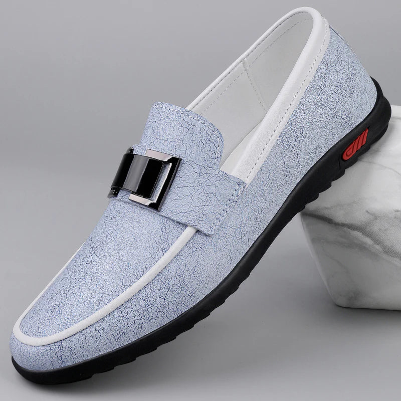 Mocassino in Pelle con Fibbia Metallica