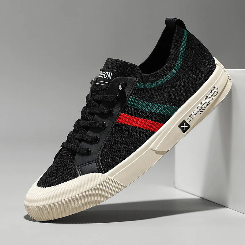 Marco — Sneaker in Maglia con Banda Tricolore