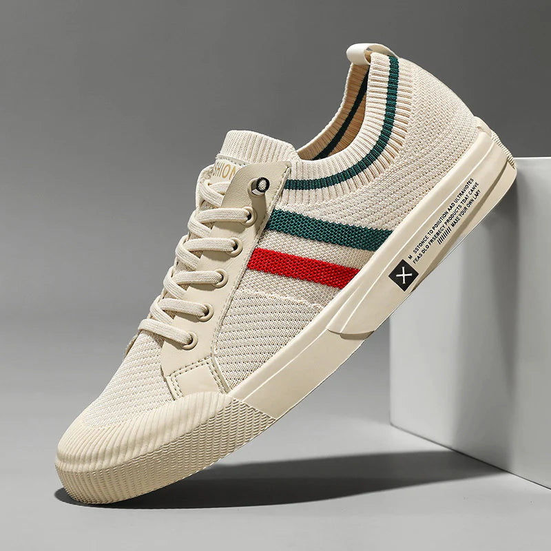 Marco — Sneaker in Maglia con Banda Tricolore