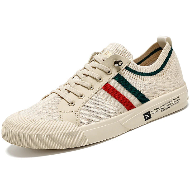 Marco — Sneaker in Maglia con Banda Tricolore