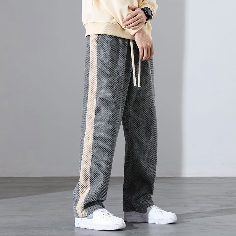 Pantaloni Jogger in Velluto a Coste Waffle