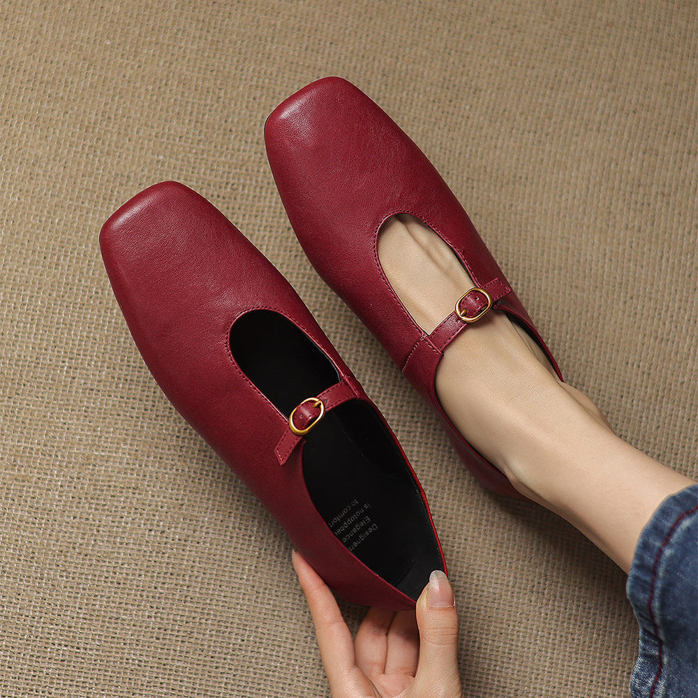 Elspeth | Mary Jane Flat con Alto Vamp