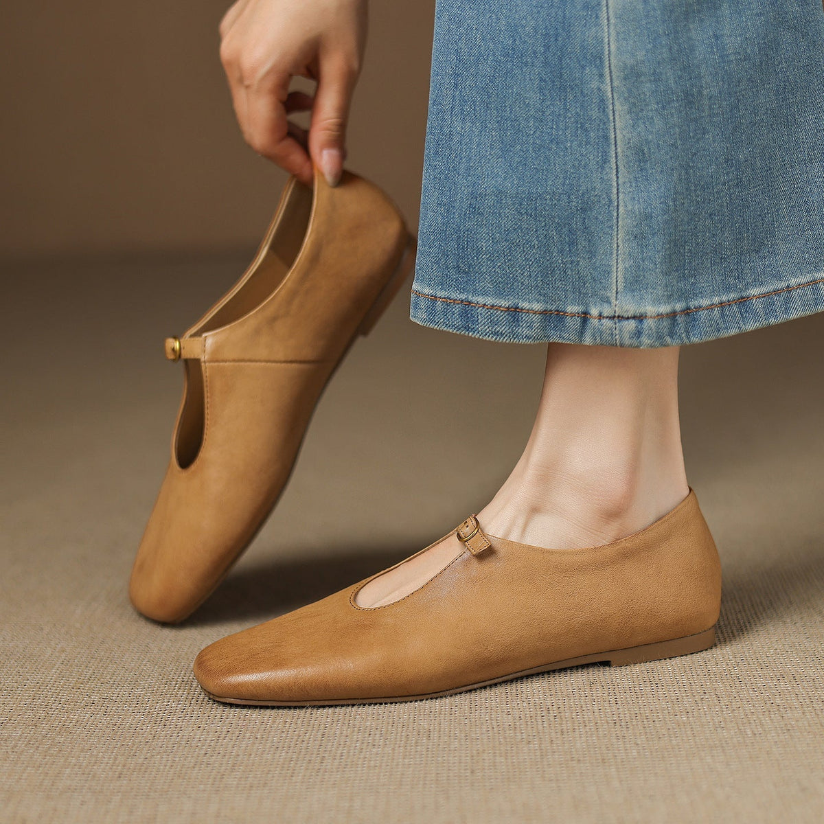 Catriona | Mary Jane Flat con Tacco Alto