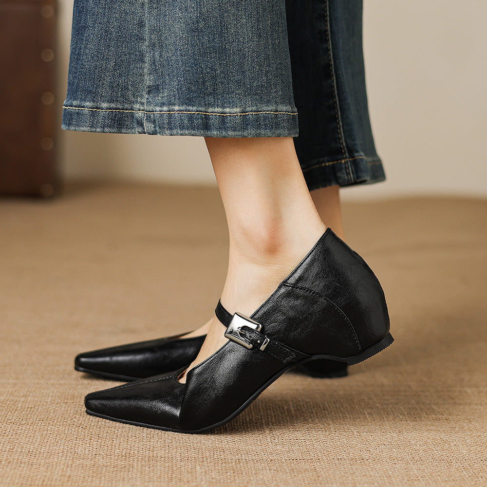 Tamsin | Flat Mary Jane con Punta Affilata