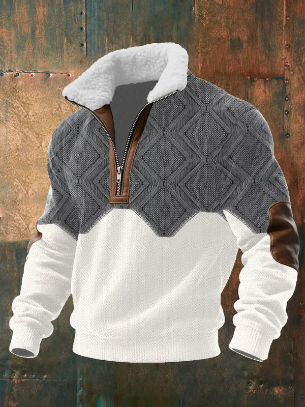 PULLOVER IN FLEECE CON COLLO ALTO