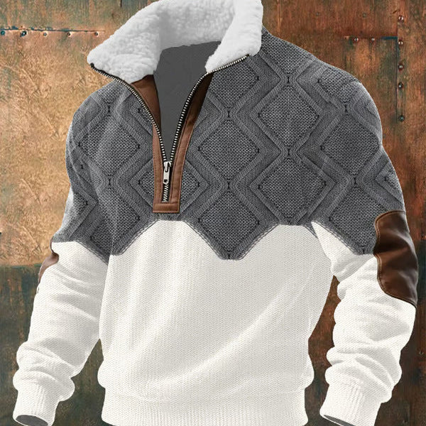 PULLOVER IN FLEECE CON COLLO ALTO
