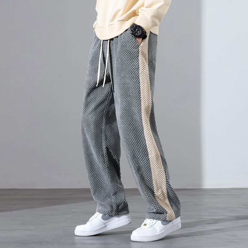 Pantaloni Jogger in Velluto a Coste Waffle