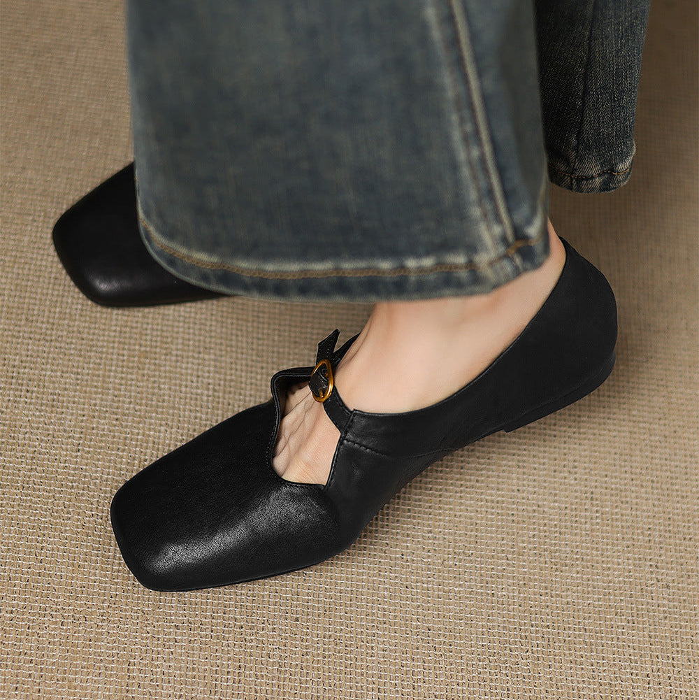 Catriona | Mary Jane Flat con Tacco Alto