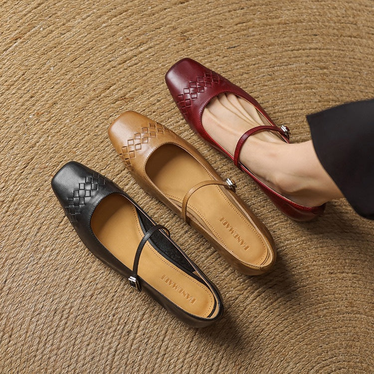 Verity | Ballerina Mary Jane a Punta Quadrata