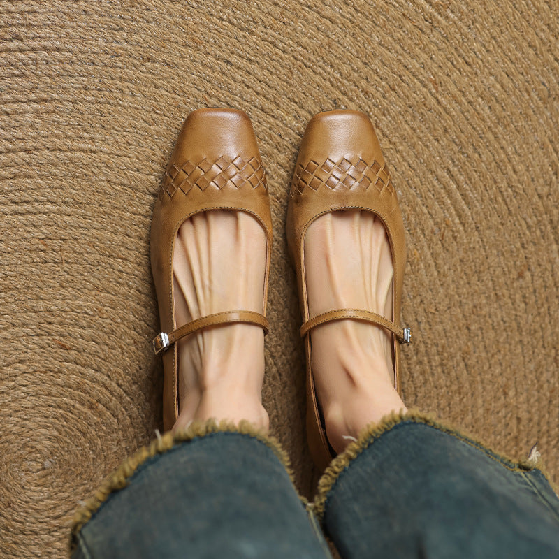 Verity | Ballerina Mary Jane a Punta Quadrata