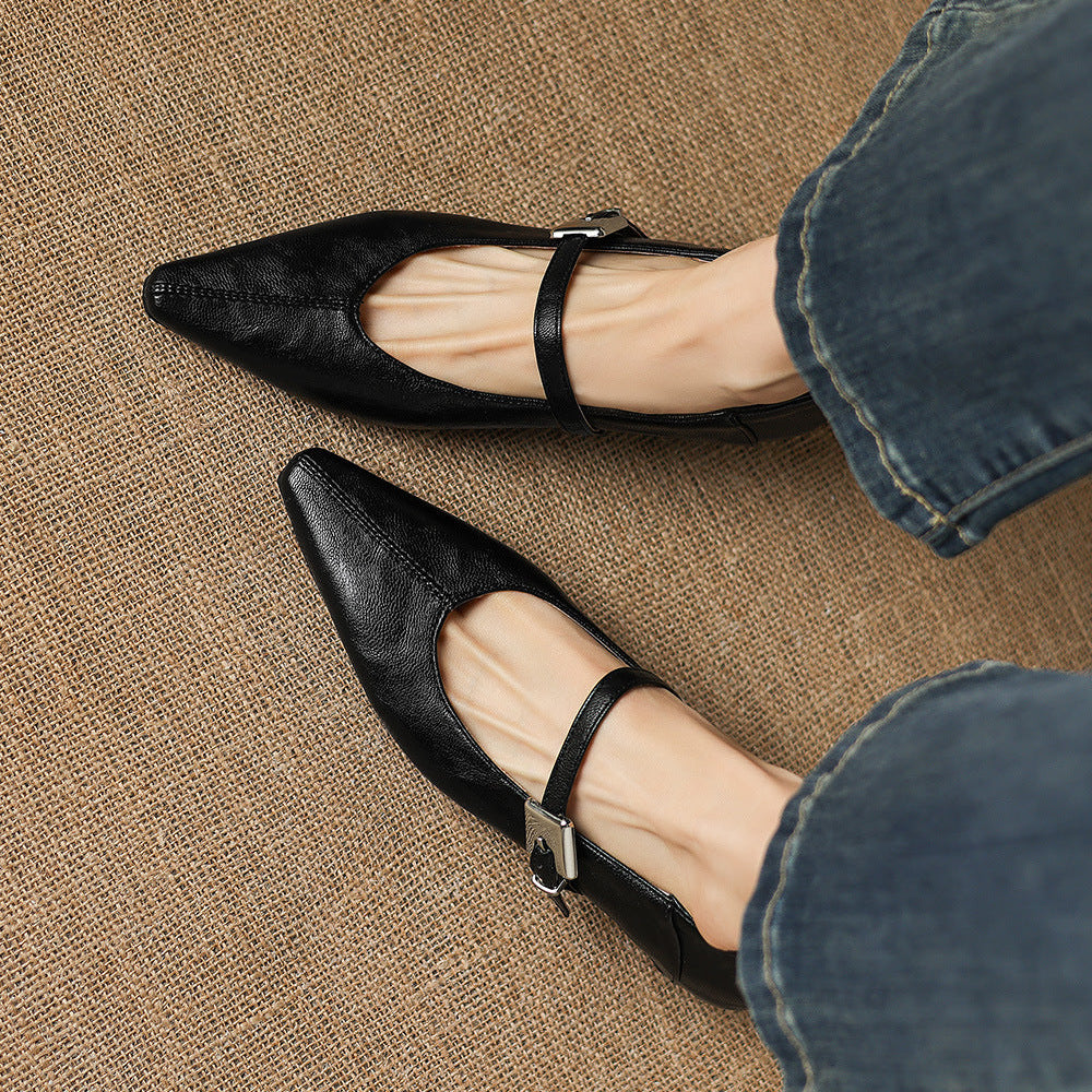 Tamsin | Flat Mary Jane con Punta Affilata