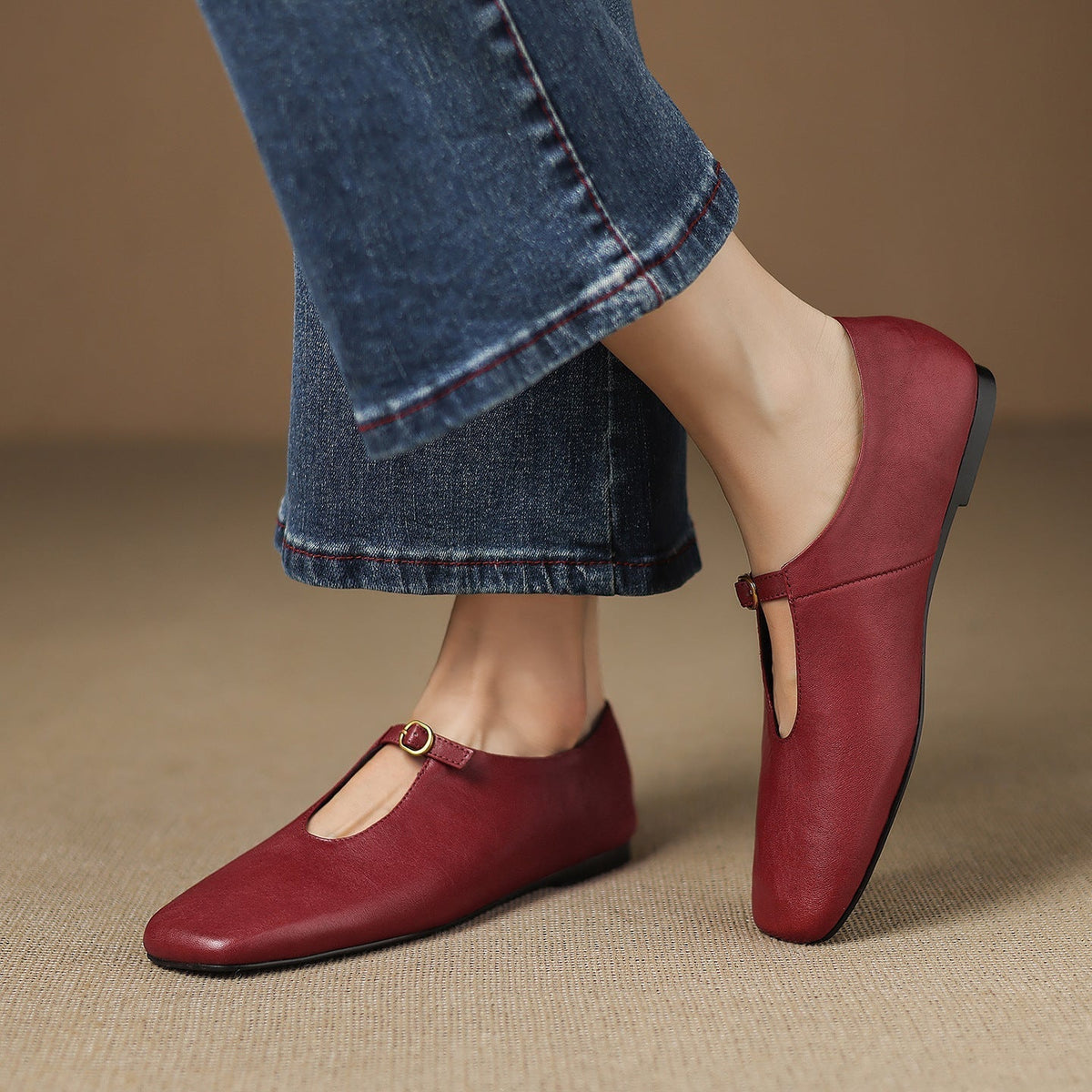 Elspeth | Mary Jane Flat con Alto Vamp