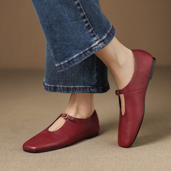 Elspeth | Mary Jane Flat con Alto Vamp
