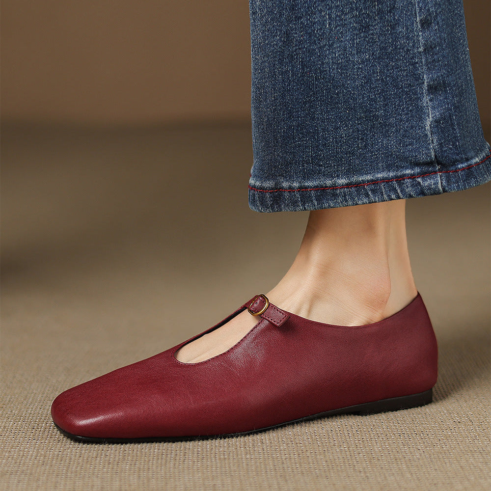 Elspeth | Mary Jane Flat con Alto Vamp