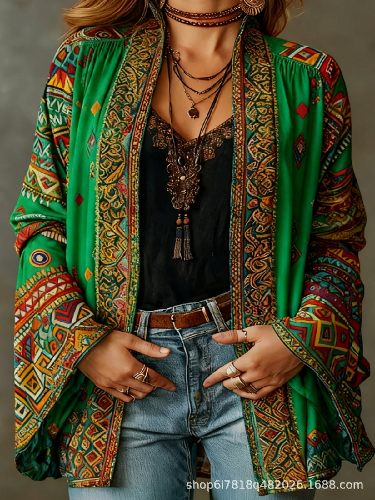 GIACCA IN VELLUTO BOHO PER DONNE