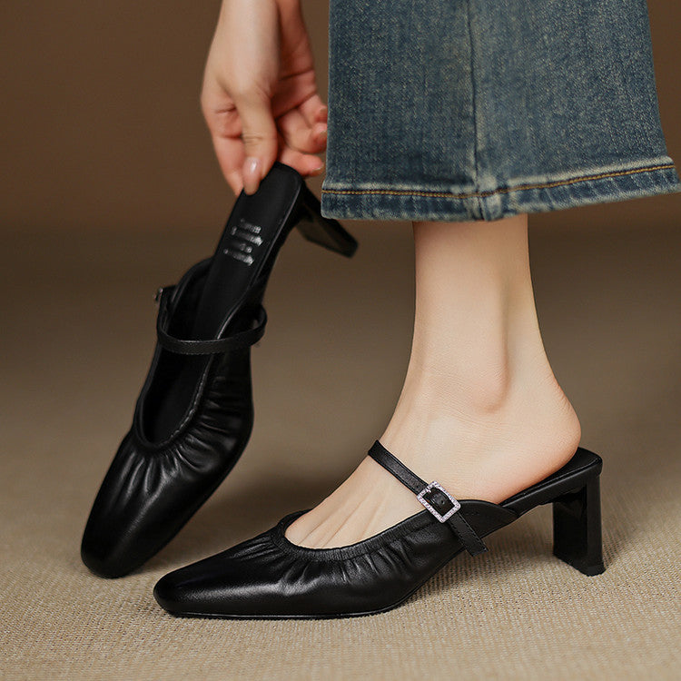 Vanya | Mule Mary Jane Arricciato
