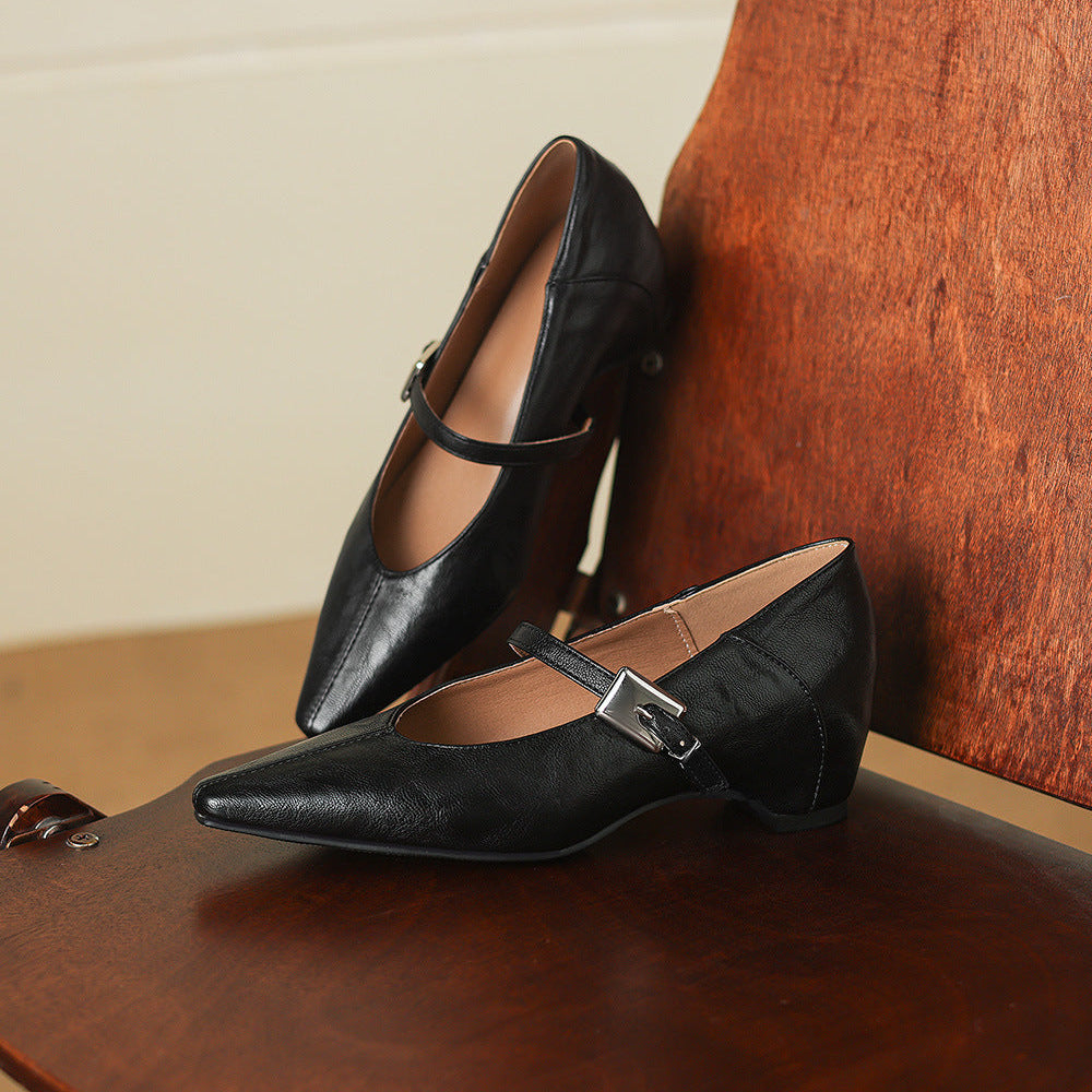 Tamsin | Flat Mary Jane con Punta Affilata