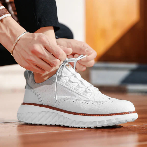 Vittorio — Sneaker Oxford in Pelle Intrecciata