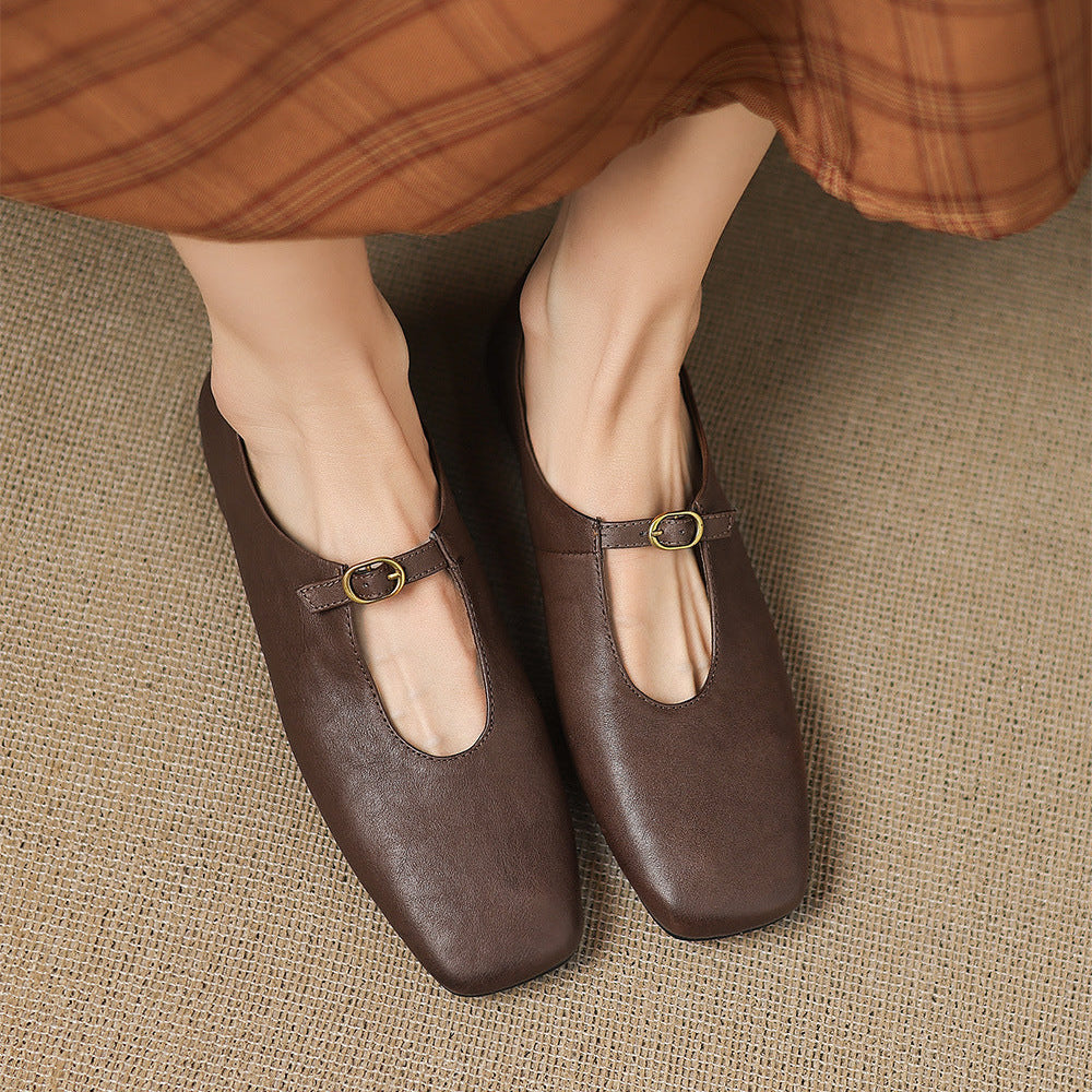 Elspeth | Mary Jane Flat con Alto Vamp