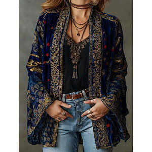 GIACCA IN VELLUTO BOHO PER DONNE