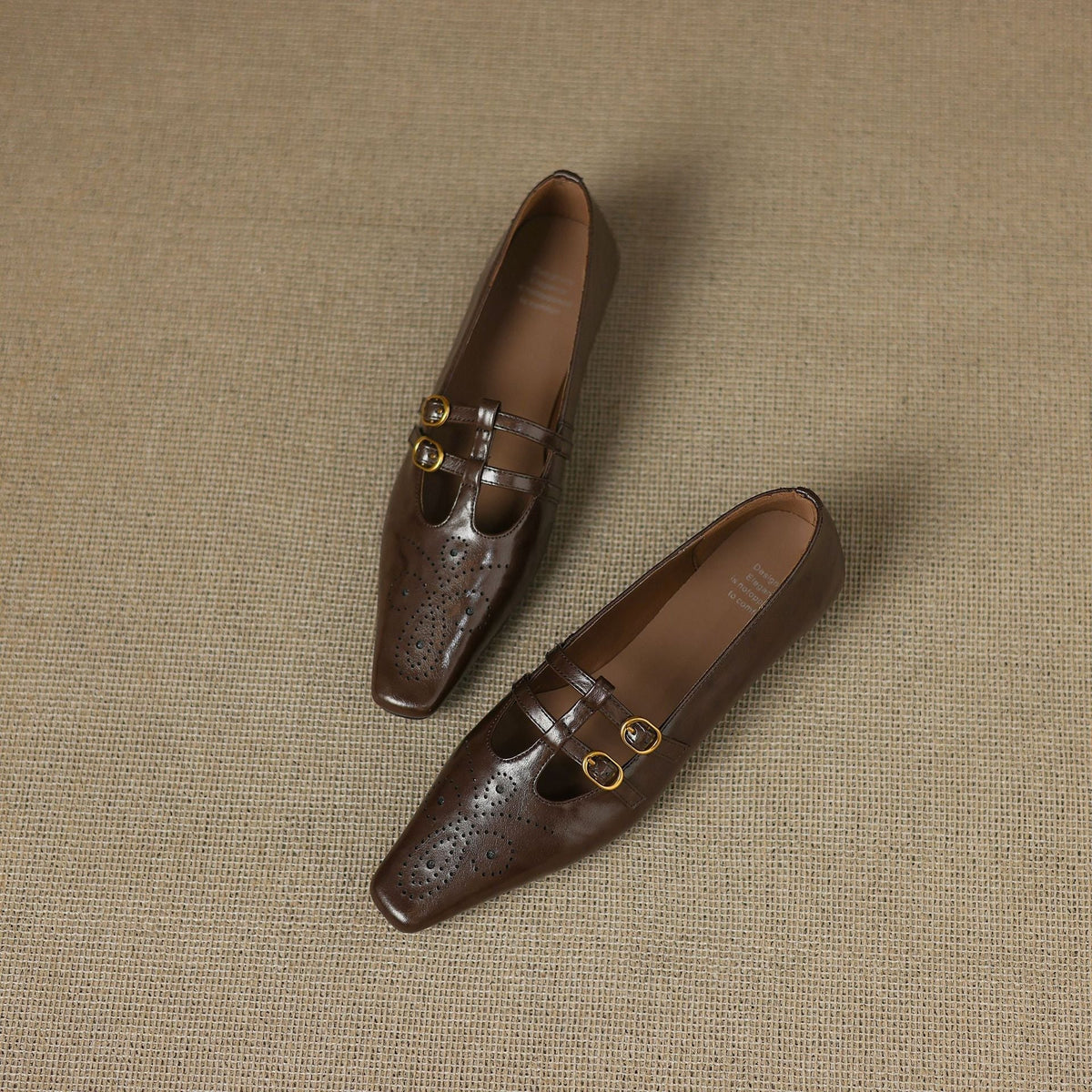 Ceyla | Mary Jane Flat con doppia cinghia brogue