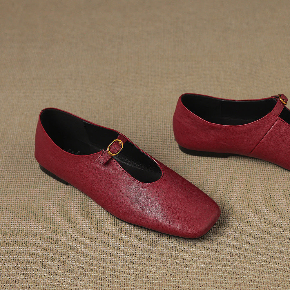 Elspeth | Mary Jane Flat con Alto Vamp