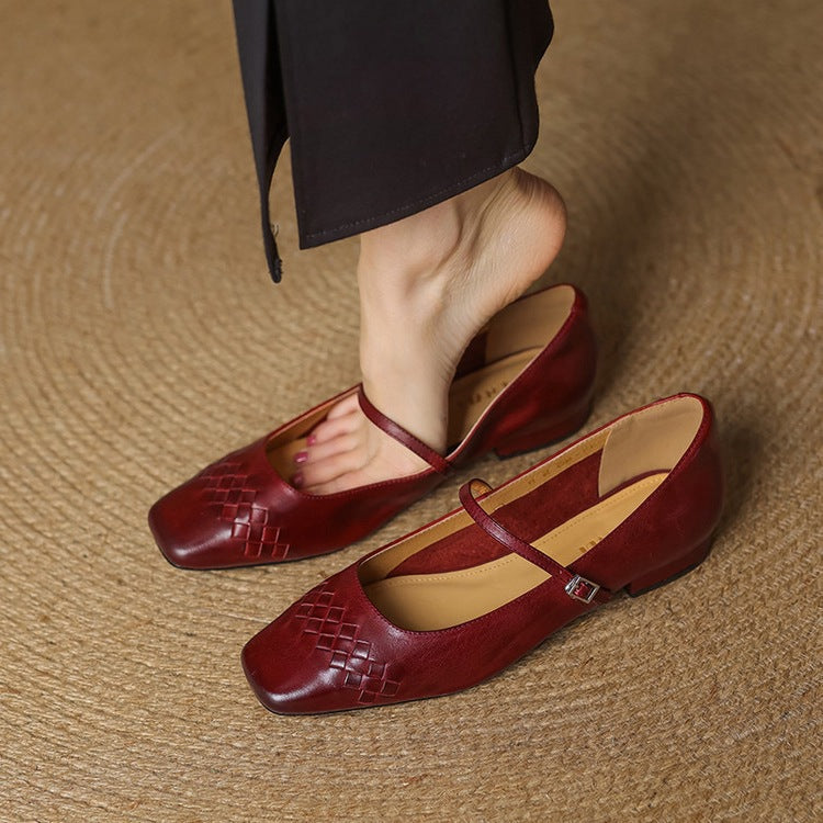Verity | Ballerina Mary Jane a Punta Quadrata
