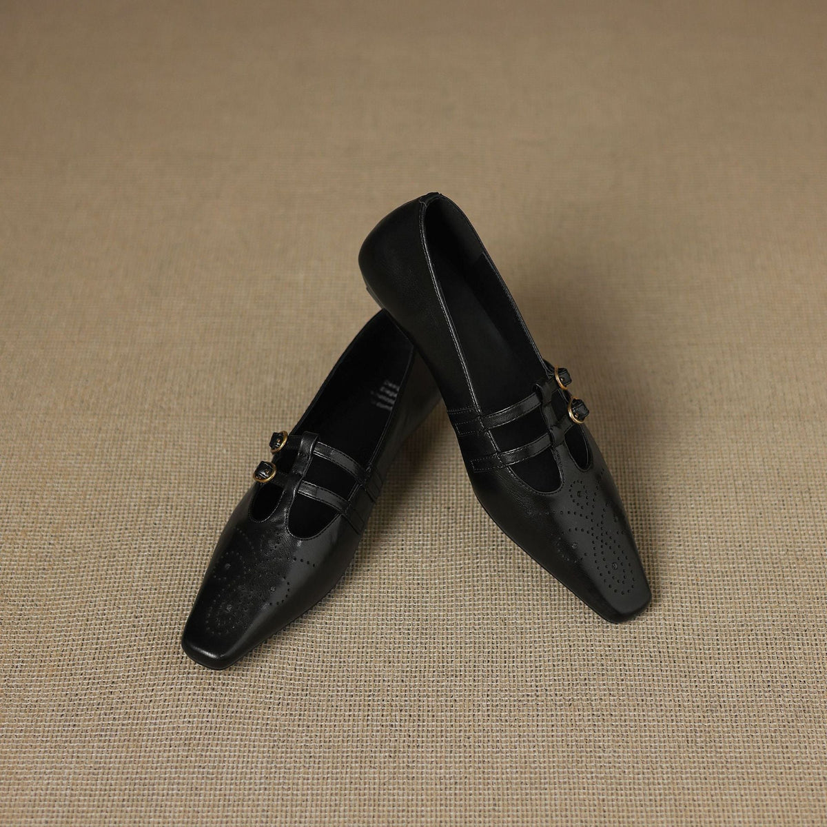 Ceyla | Mary Jane Flat con doppia cinghia brogue
