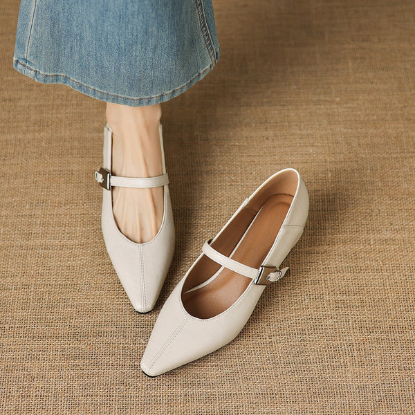 Tamsin | Flat Mary Jane con Punta Affilata
