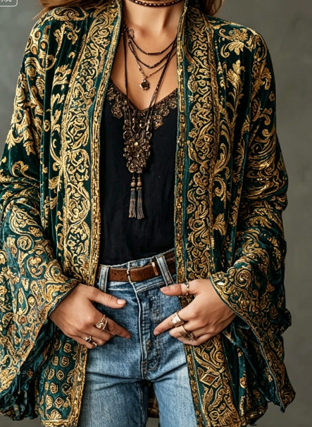 GIACCA IN VELLUTO BOHO PER DONNE