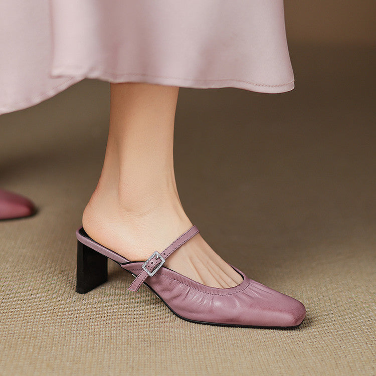 Vanya | Mule Mary Jane Arricciato