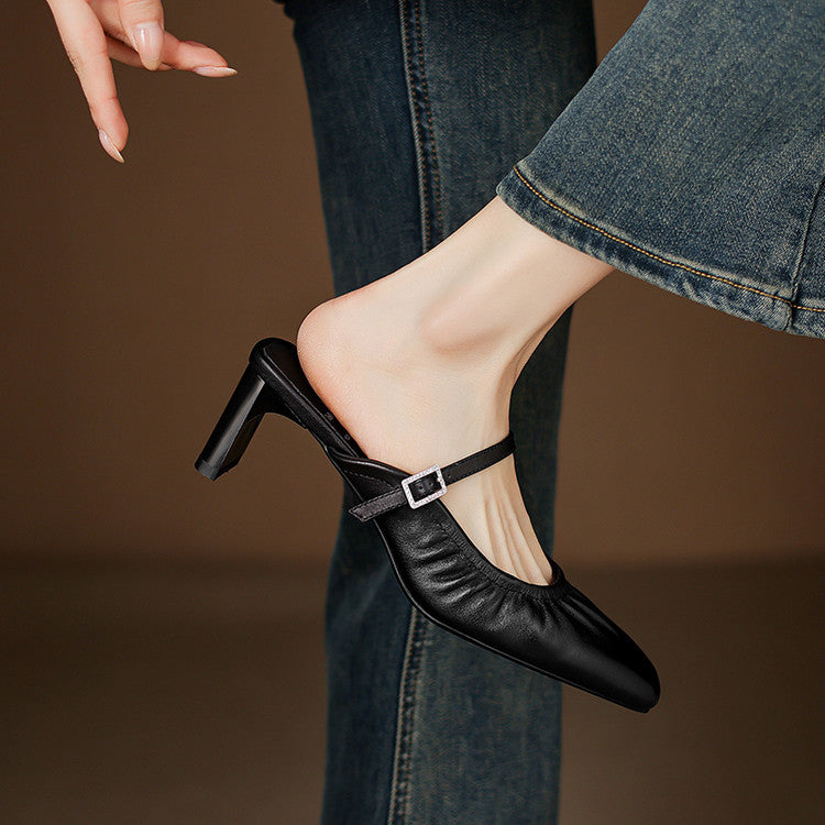 Vanya | Mule Mary Jane Arricciato