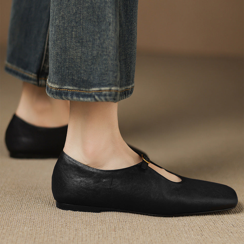 Elspeth | Mary Jane Flat con Alto Vamp
