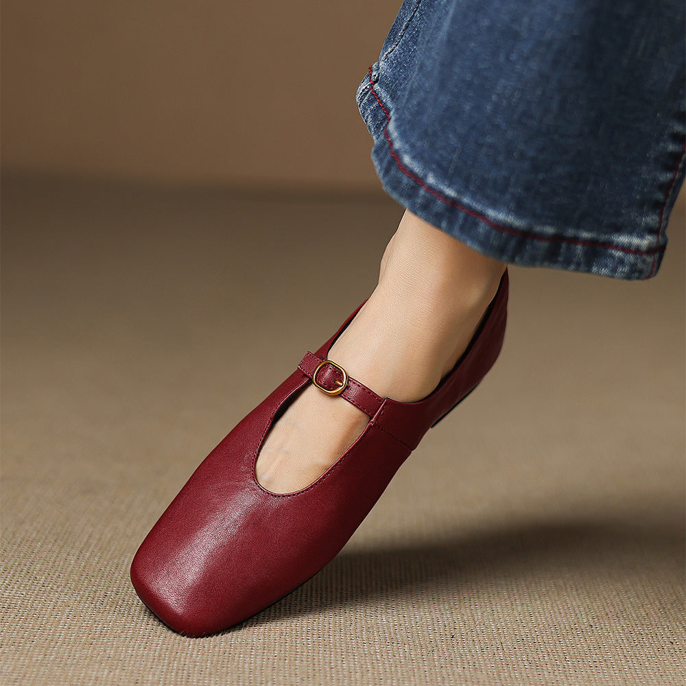 Elspeth | Mary Jane Flat con Alto Vamp