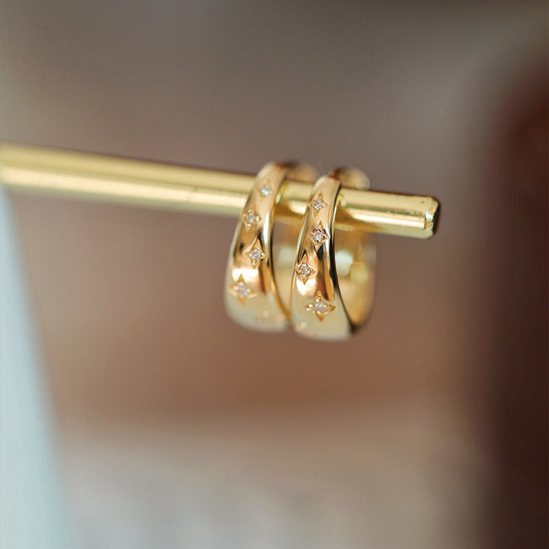 Orecchini di lusso in oro e argento