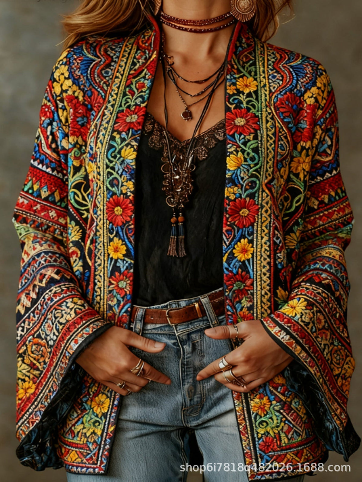 GIACCA IN VELLUTO BOHO PER DONNE
