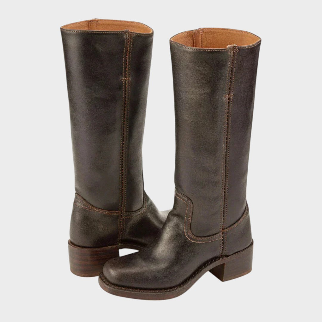 Rhonda™ | Stivali Alti in Pelle