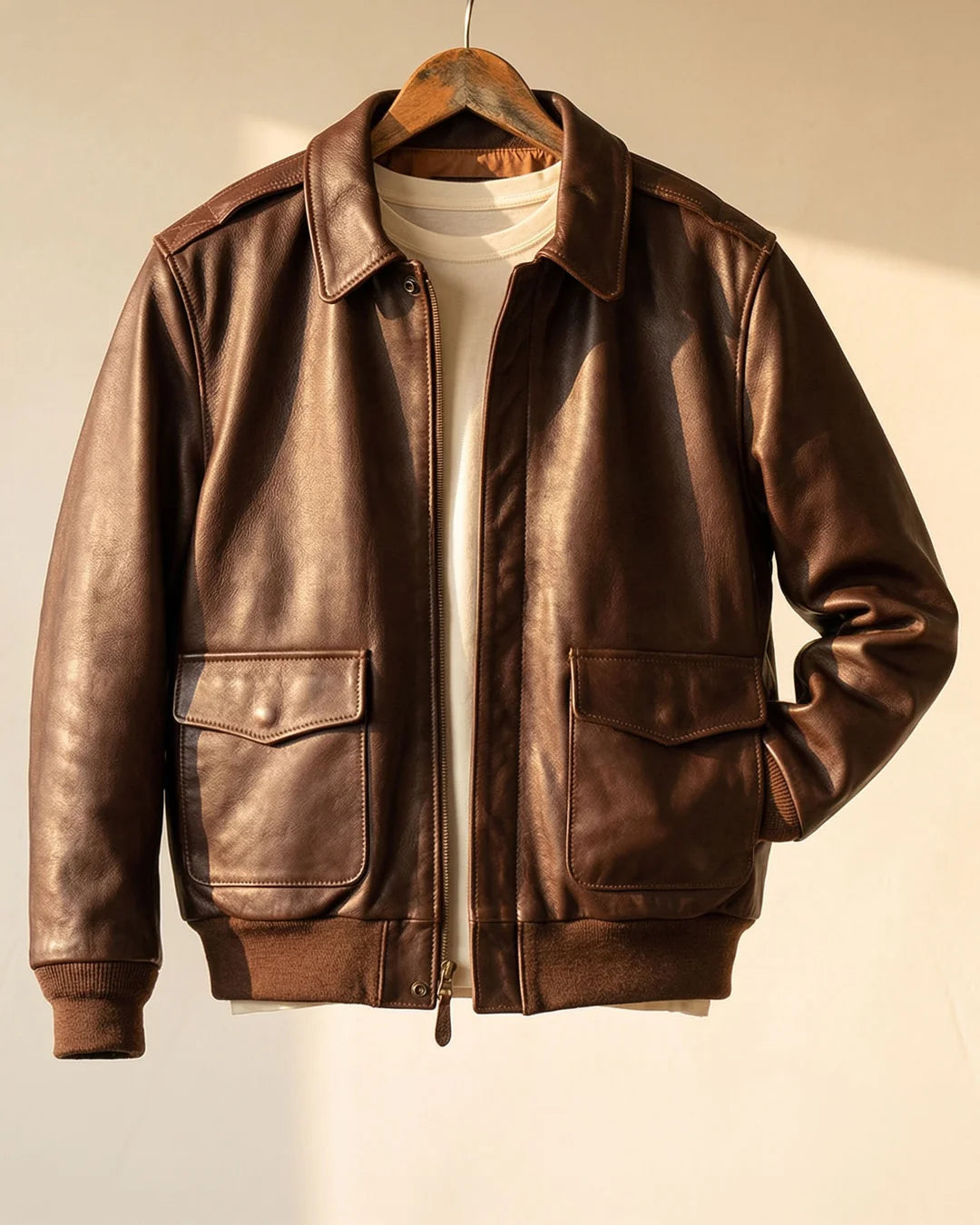 Leonardo — Giacca in Pelle Aviator