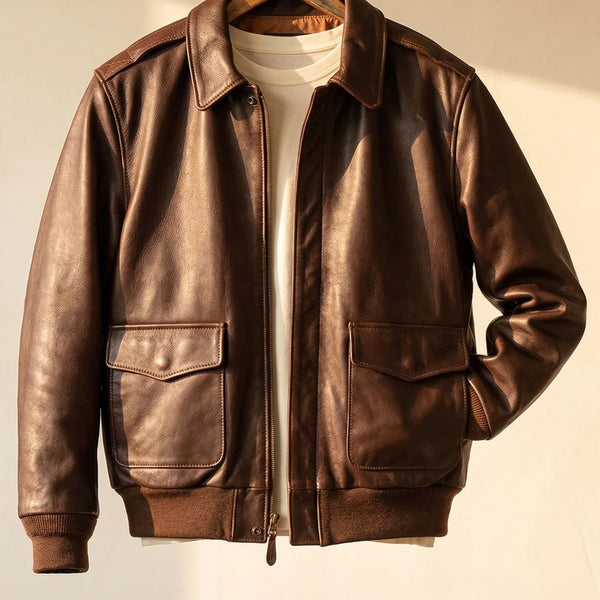 Leonardo — Giacca in Pelle Aviator