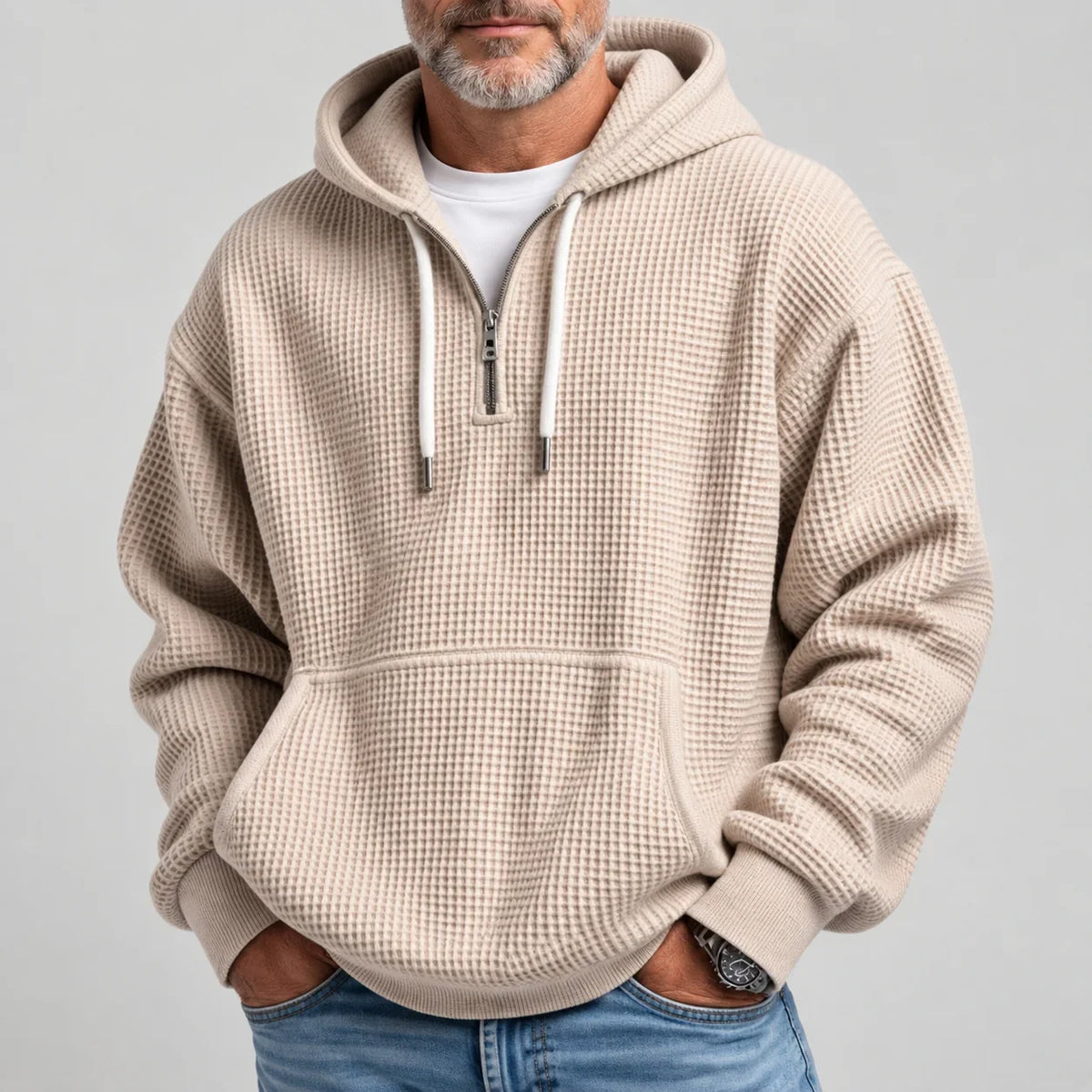 Felpa con Cappuccio Texturizzata Roland