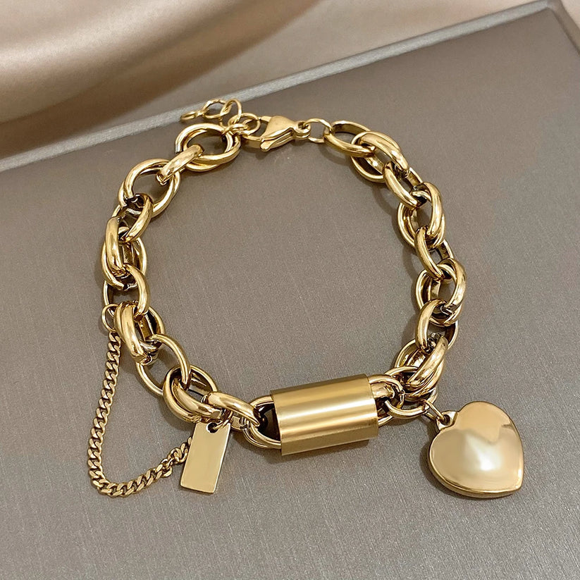 Bracciale Charm Cuore D'Oro