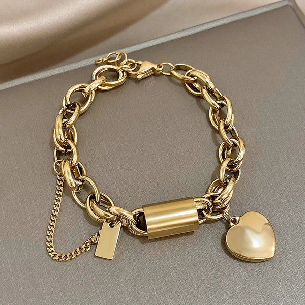 Bracciale Charm Cuore D'Oro