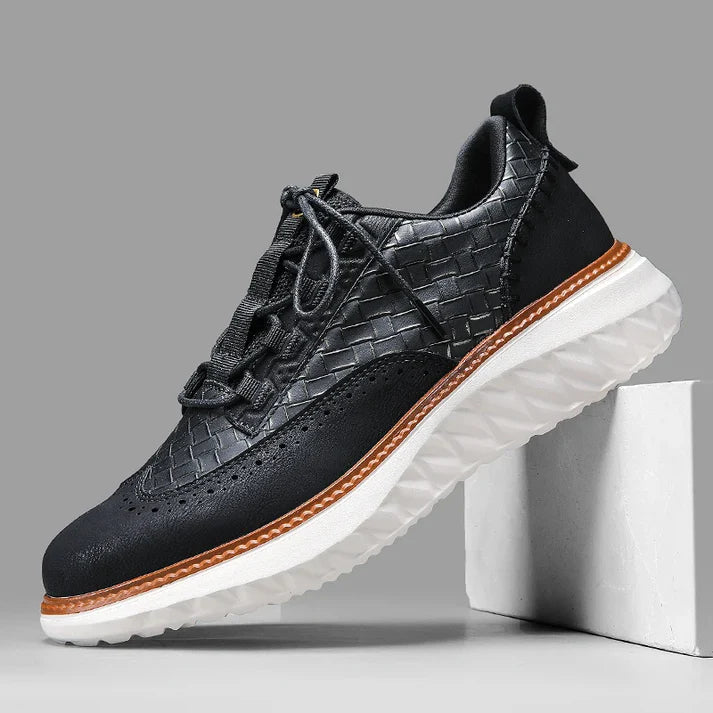 Vittorio — Sneaker Oxford in Pelle Intrecciata