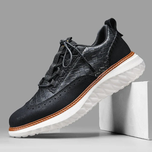 Vittorio — Sneaker Oxford in Pelle Intrecciata