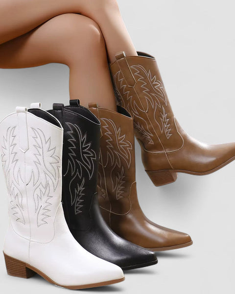 Alessandra | Stivali da Cowboy Western Ricamati