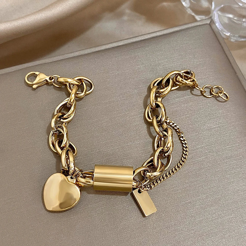 Bracciale Charm Cuore D'Oro